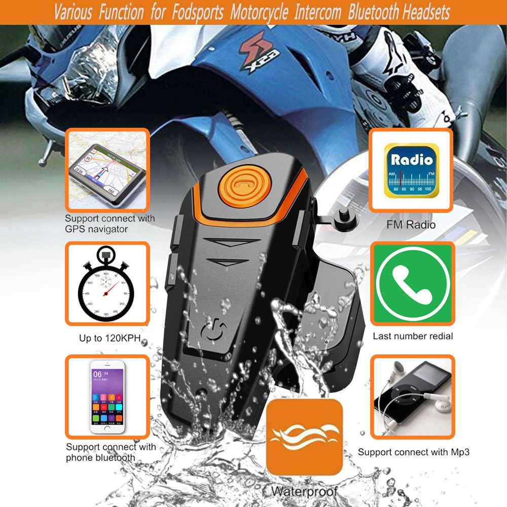 Generic - Moto Intercom Headse Casque Communication Interphone pour l'équitation et ski - Casque