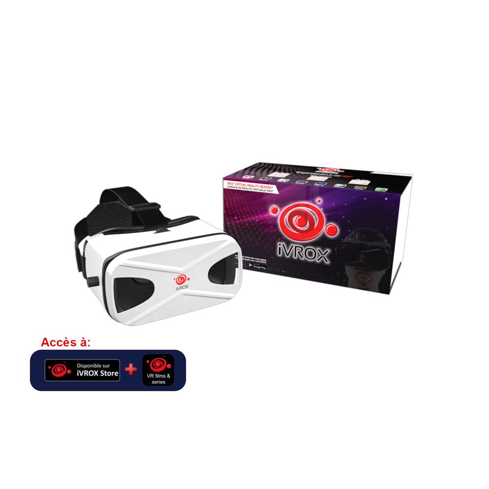 Ivrox - Casque de réalite virtuelle iVROX + iVROX VR Store - BLANC - Casques de réalité virtuelle