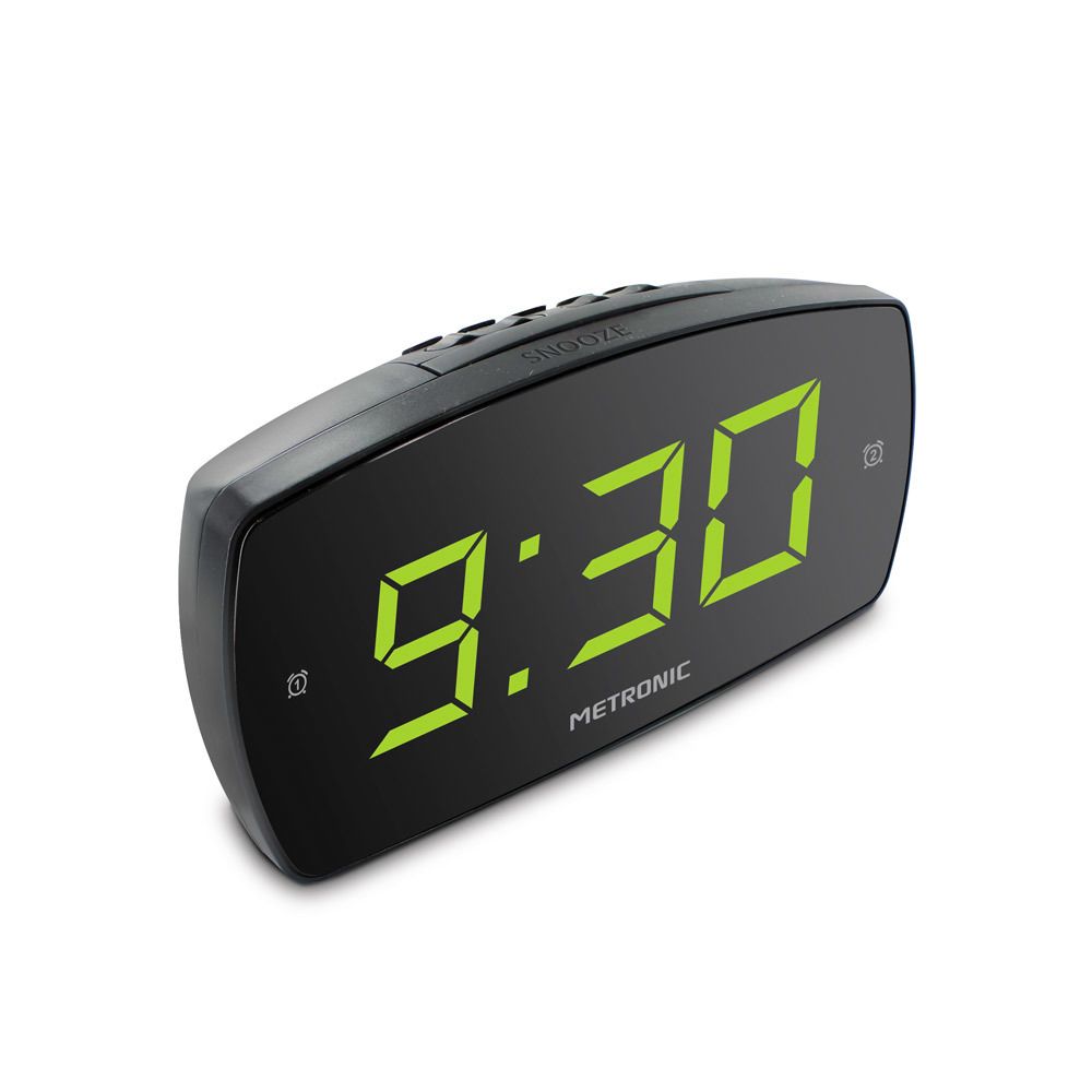 Metronic - Réveil XL2 double alarme avec grand affichage LED - Radio