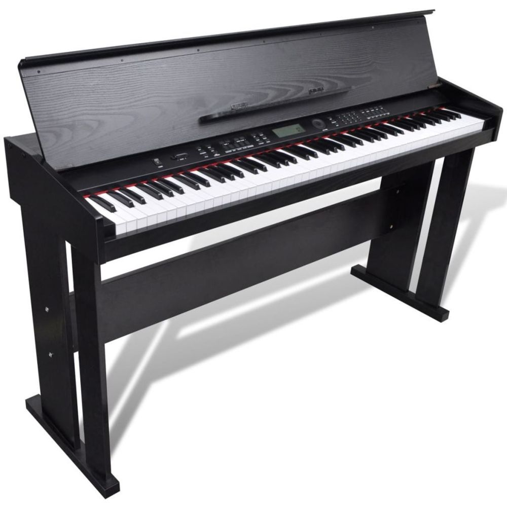 Vidaxl - Piano électronique/Piano numérique avec 88 touches et support | Noir - Pianos numériques