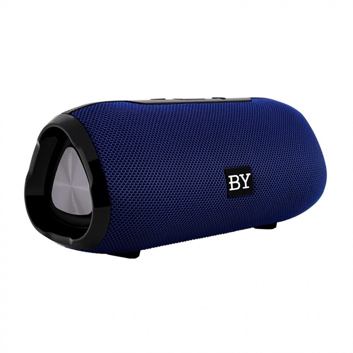 Wewoo - Enceinte Bluetooth BY Portable Haut-parleur Étanche 3D Stéréo Musique Surround Système de sonorisation extérieure Prise en charge TF AUX Bleu - Enceintes Hifi