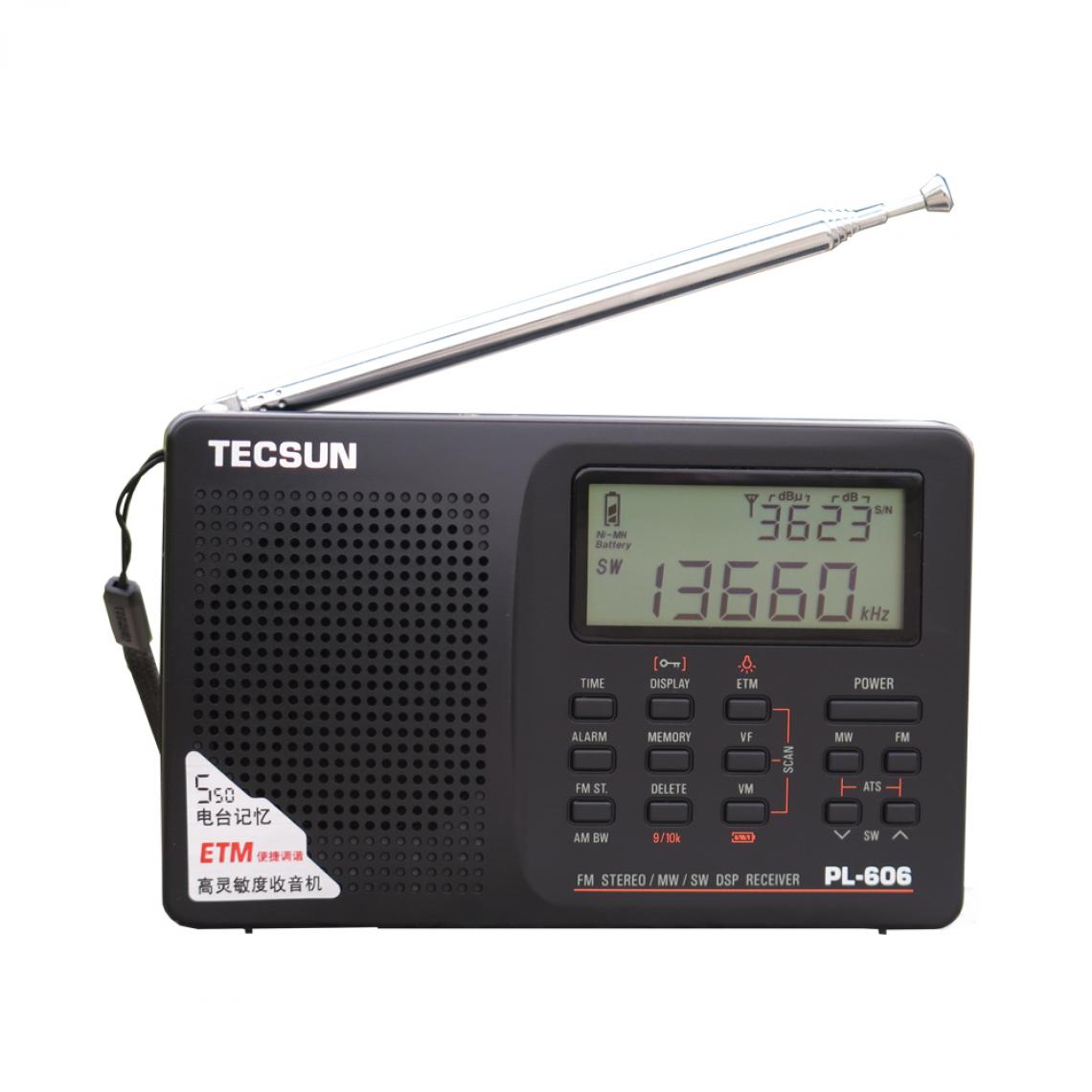 Universal - Récepteur portable PL 606 Digital PLL Senior/Radio FM Stéréo/LW/SW/MW DSP Rechargeable léger - Radio