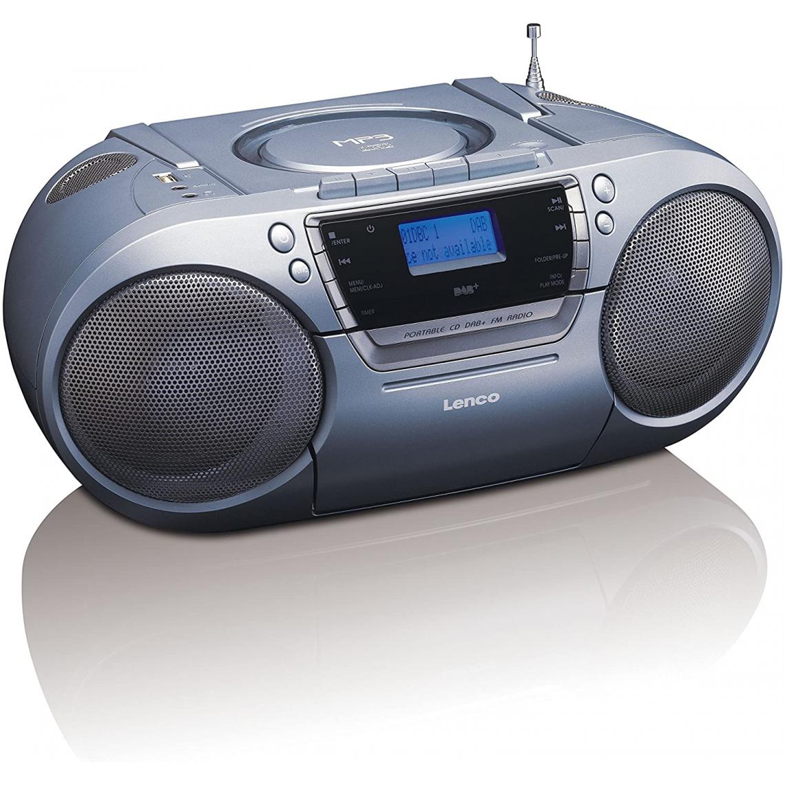 Lenco - mini chaine hifi stéréo FM DAB+ CD MP3 USB AUX-IN argent - Chaînes Hifi