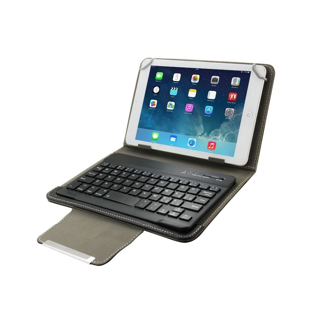 Wewoo - Clavier QWERTY noir pour tablette PC 10 pouces Housse en cuir universelle avec Bluetooth séparable et support - Clavier