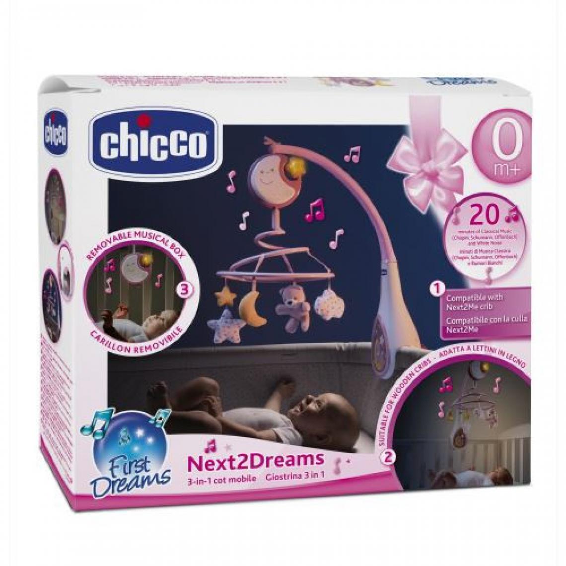 Chicco - Jeu d éveil Chicco Mobile Next2Dreams Rose - Jeux d'éveil