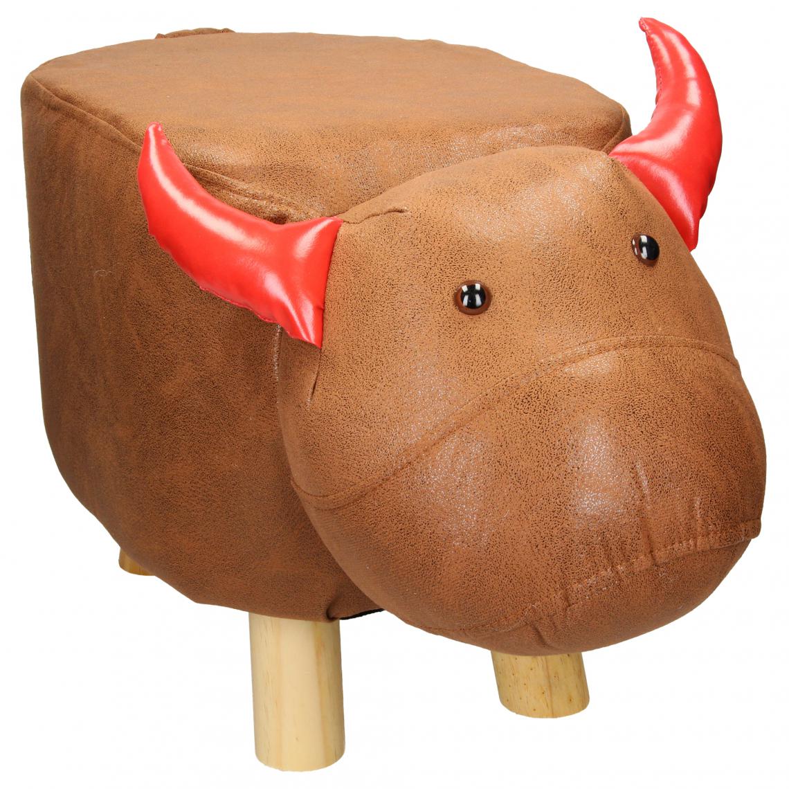 Womo-design - Tabouret veau pouf animal repose-pied coussin ottoman siège enfants WOMO-DESIGN® - Tabourets