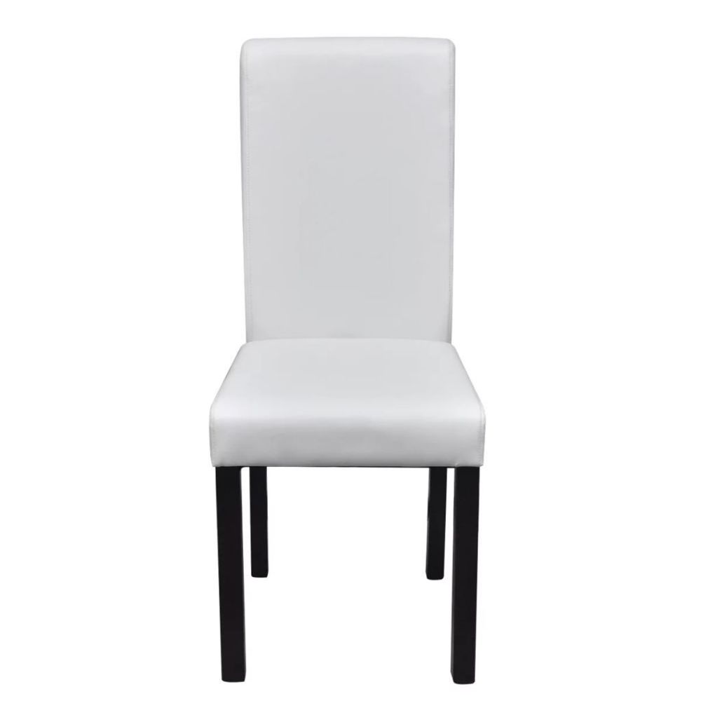 marque generique - Icaverne - Chaises de cuisine et de salle à manger reference Chaise de salle à manger 4 pcs Cuir synthétique Blanc - Chaises