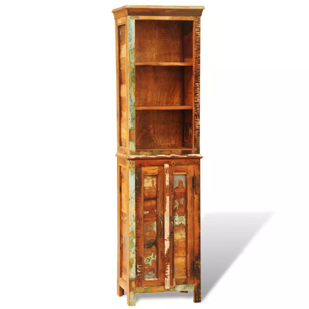 Helloshop26 - Étagère armoire meuble design bibliothèque en bois recyclé style vintage 2702009/2 - Etagères