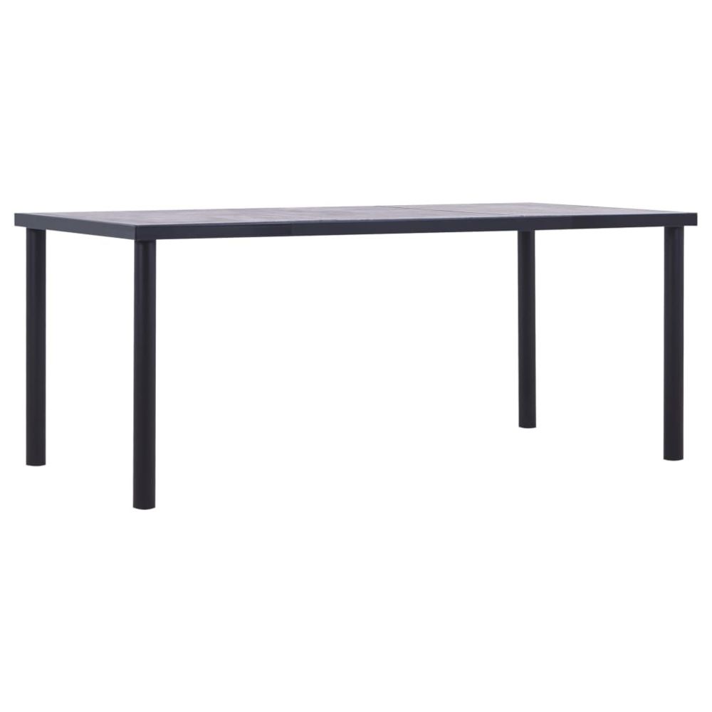 Uco - UCO Table de salle à manger Noir et gris béton 180x90x75 cm MDF - Tables à manger