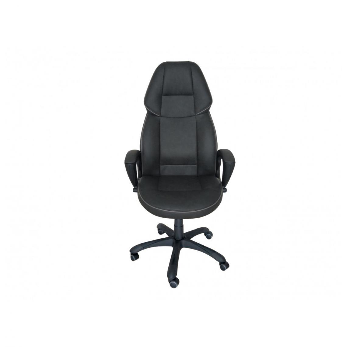 Ac-Deco - Chaise de bureau Titanest - l 68 x P 70 x H 123-133 cm - Noir - Chaises