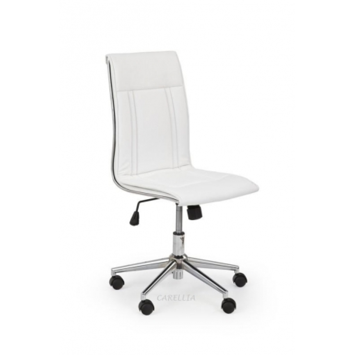 Carellia - Chaise de bureau en cuir synthétique- Blanc - Chaises