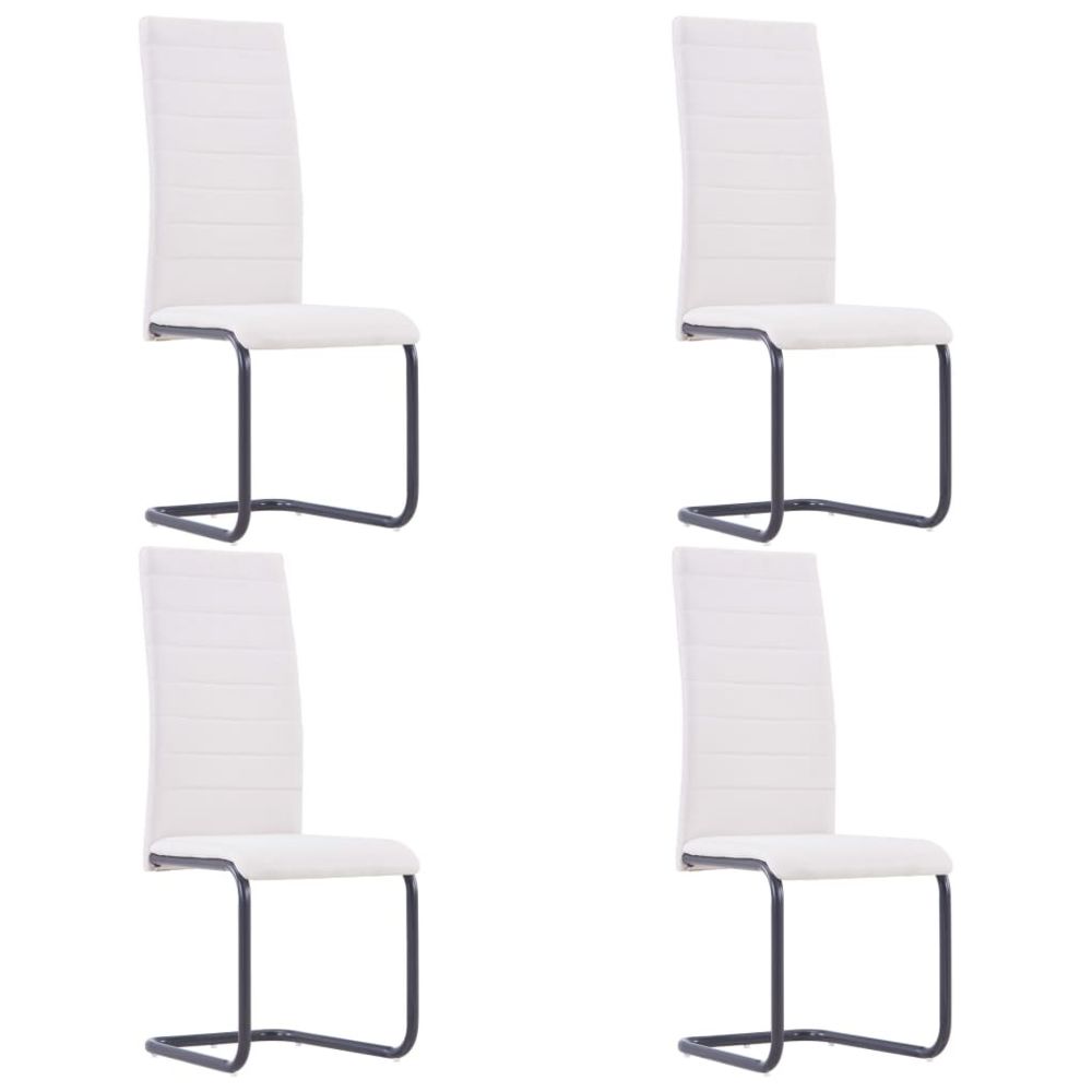 marque generique - Superbe Fauteuils et chaises ligne Téhéran Chaises de salle à manger 4 pcs Crème Tissu - Chaises