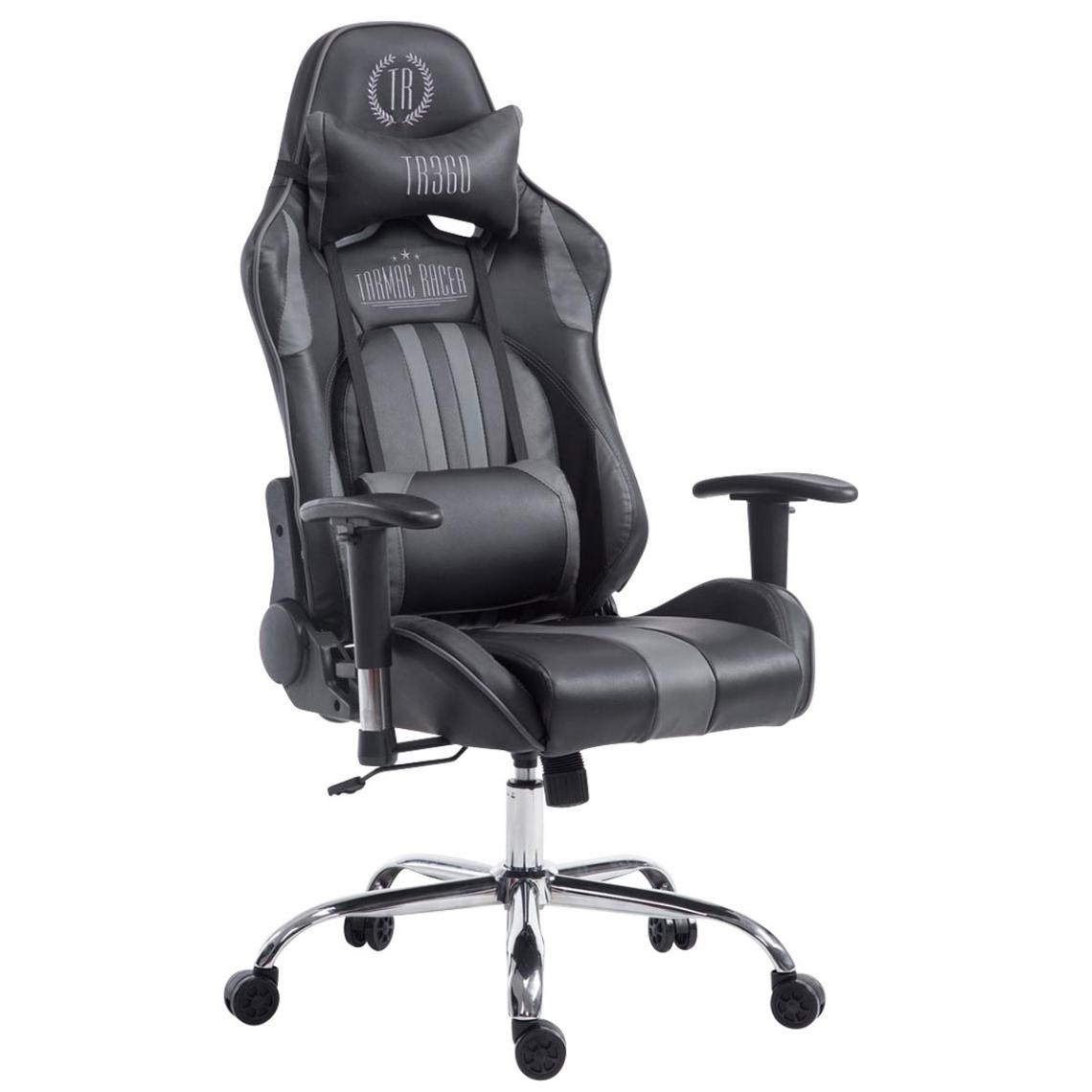 Icaverne - Magnifique Chaise de bureau Luanda Limit V2 cuir synthétique sans repose-pieds couleur gris-noir - Chaises