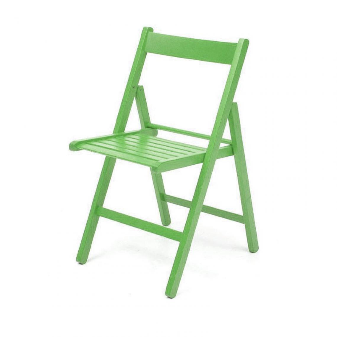 Webmarketpoint - Chaise pliante en hêtre vert de haute qualité 43x48xh.79 cm - Chaises