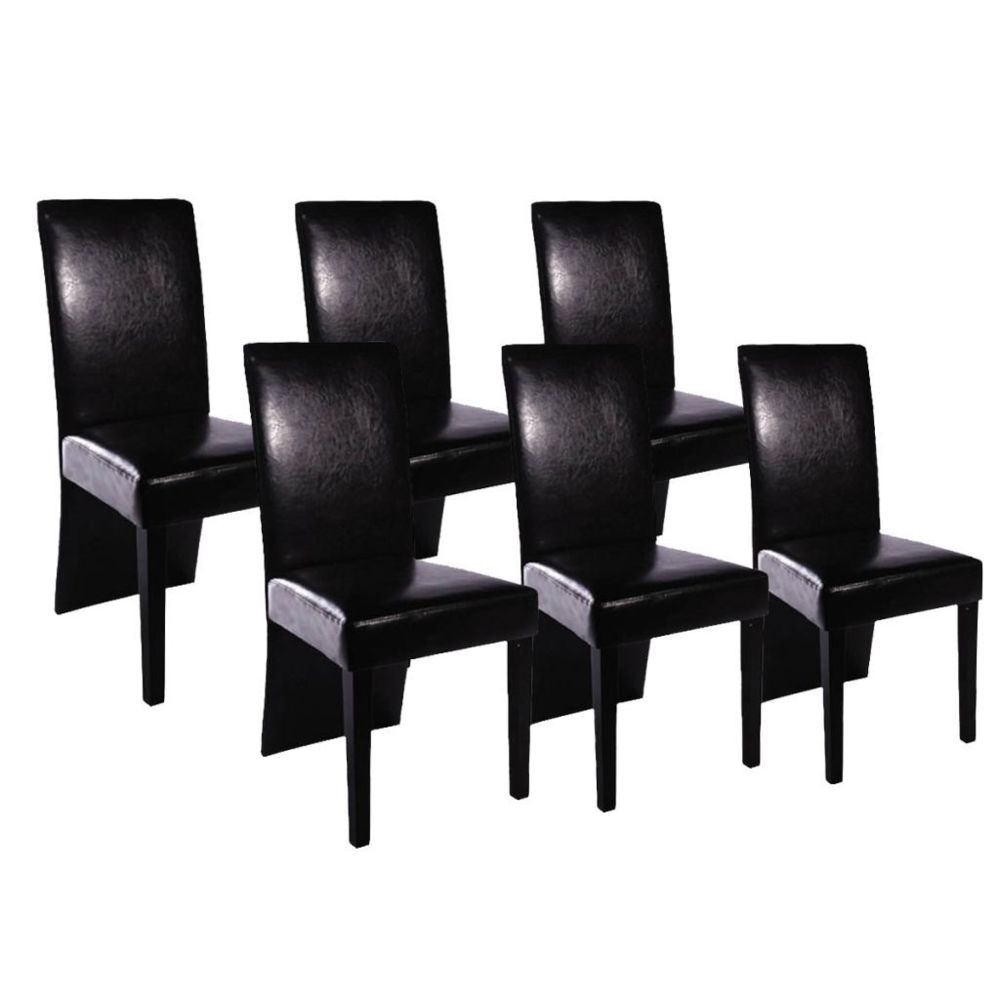 marque generique - Magnifique Fauteuils categorie Le Caire Chaise de salle à manger 6 pcs Cuir artificiel Noir - Chaises