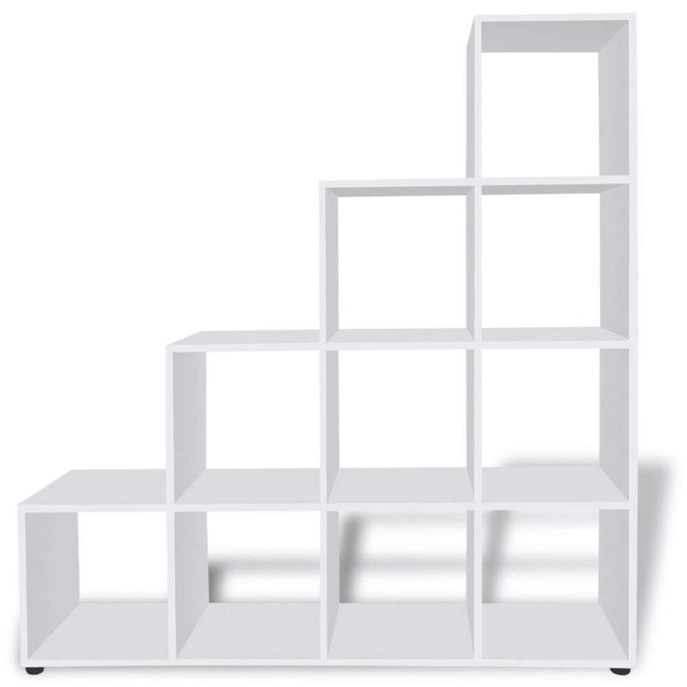 Helloshop26 - Étagère armoire meuble design bibliothèque/étagère 142 cm blanc 2702013/2 - Etagères