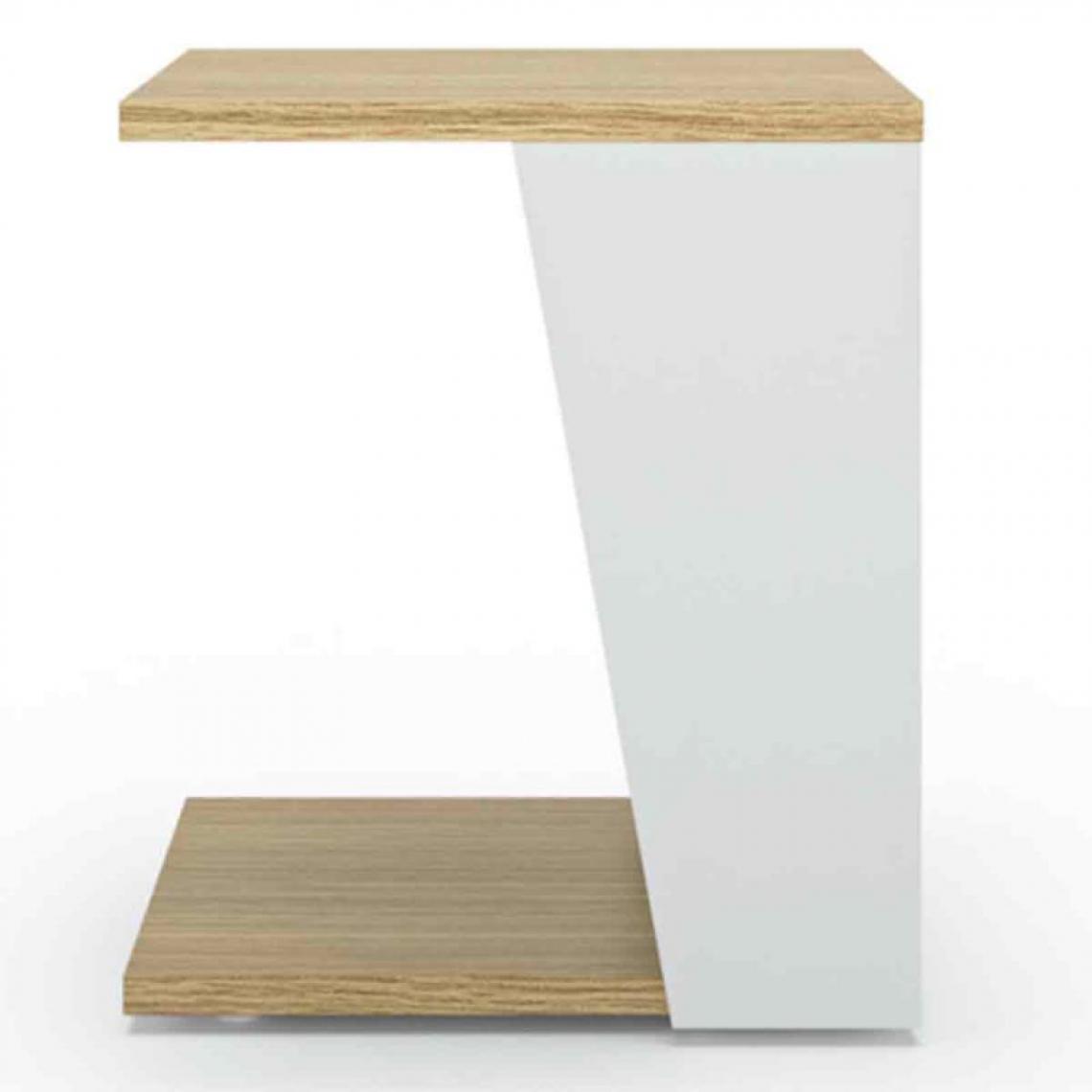 Temahome - Table d'appoint ALBI - chêne clair et blanc laqué - Tables basses