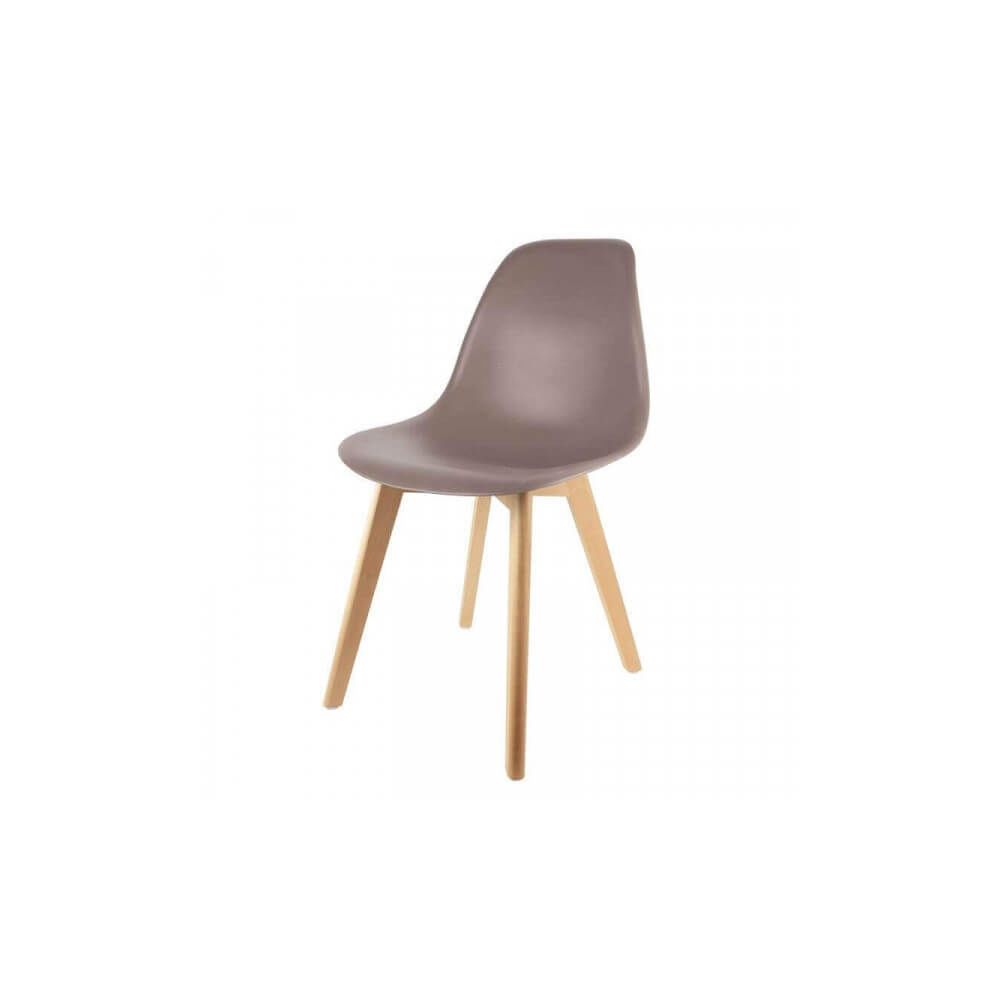 Mathi Design - POP - Chaise couleur pieds bois - Chaises