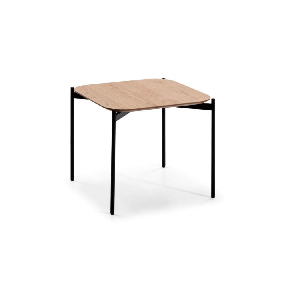 Bobochic - BOBOCHIC Table basse SINIO 50 cm noir et bois clair - Tables basses
