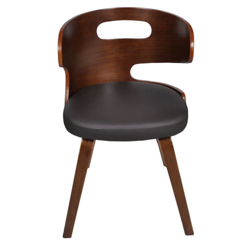 marque generique - Icaverne - Chaises de cuisine et de salle à manger ensemble Chaise de salle à manger 4 pcs avec cadre en bois Marron - Chaises