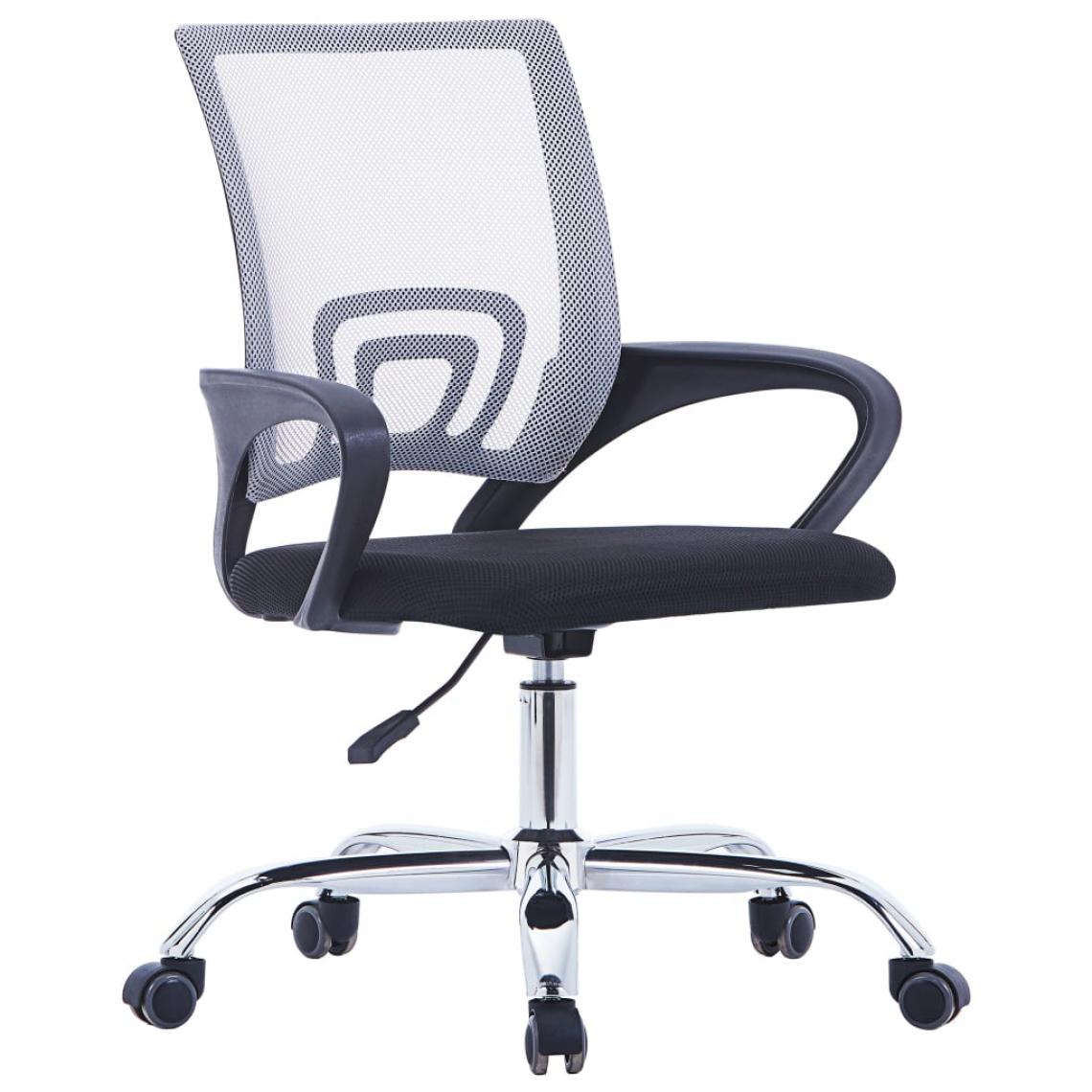 Chunhelife - Chaise de bureau avec dossier en maille Gris Tissu - Chaises