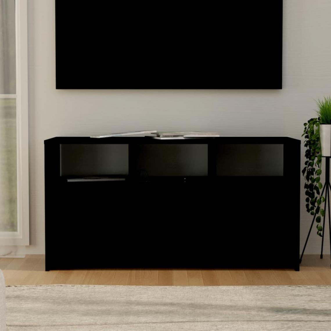 Vidaxl - vidaXL Meuble TV Noir 102x37,5x52,5 cm Aggloméré - Meubles TV, Hi-Fi