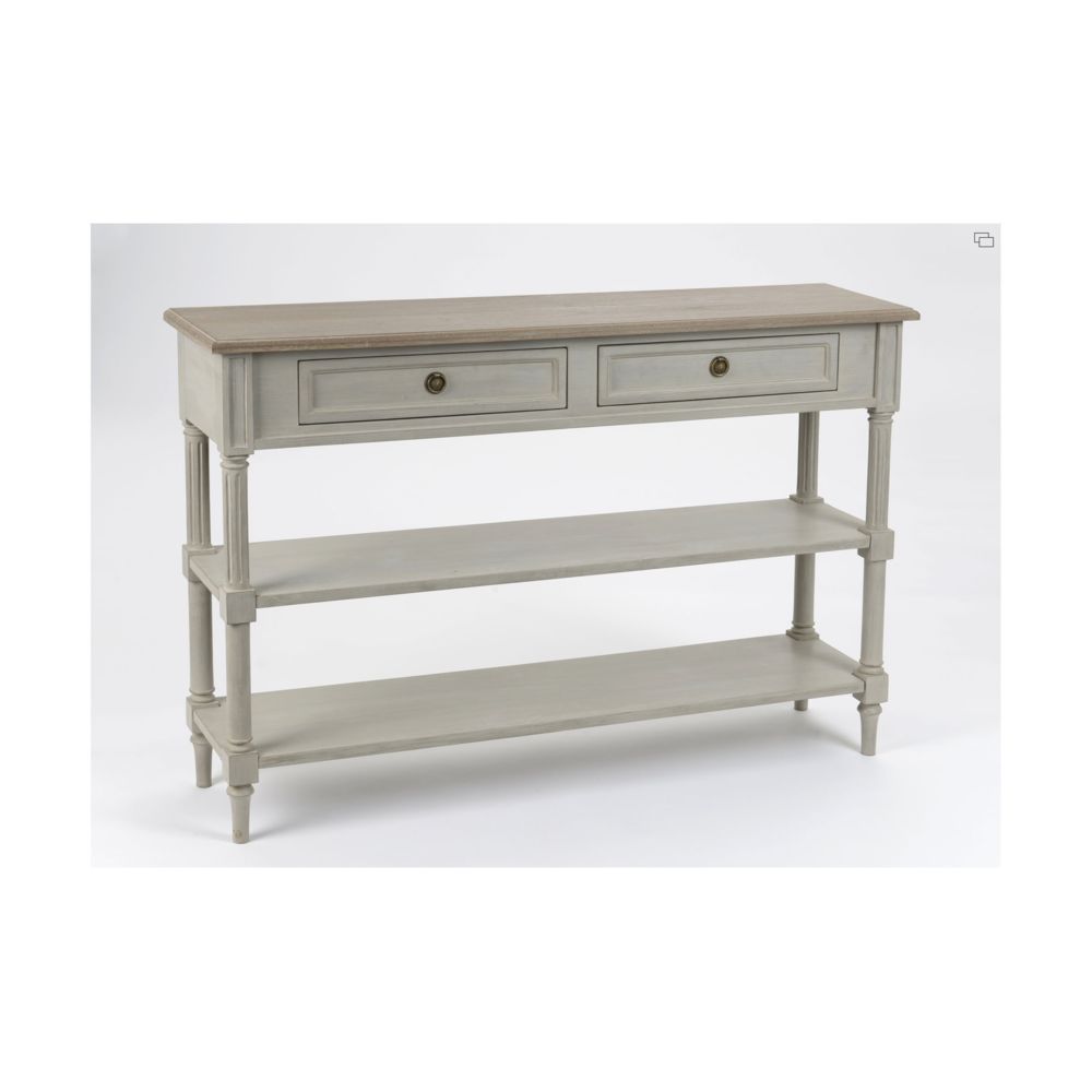 HELLIN - Console 2 tiroirs 2 tablettes Edward - Consoles