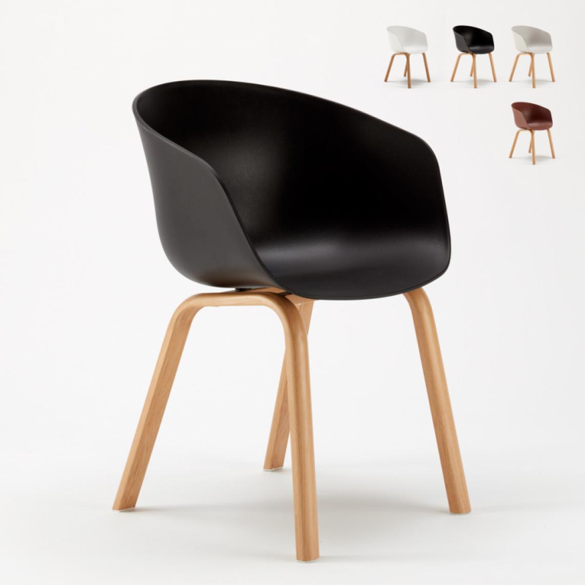 Ahd Amazing Home Design - Chaise Design Scandinave Dexer pour Cuisine Bar et Salle à Manger, Couleur: Noir - Chaises