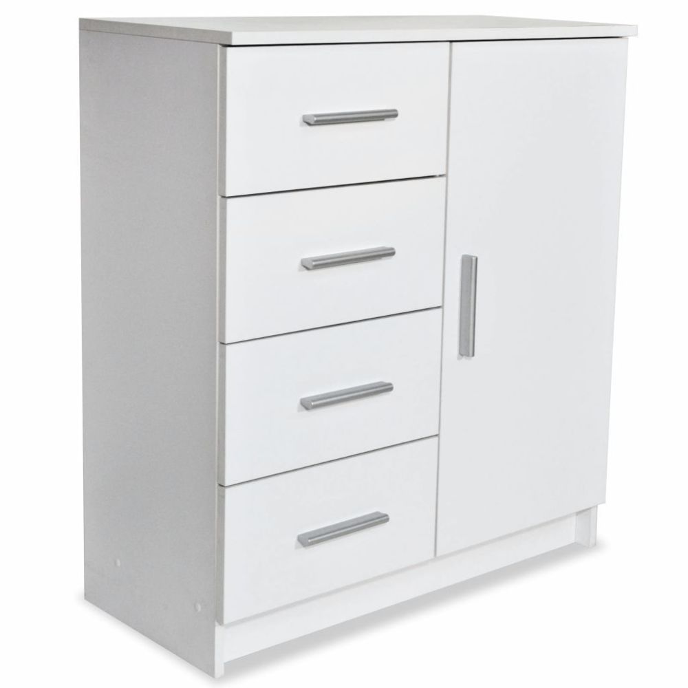 Helloshop26 - Buffet bahut armoire console meuble de rangement aggloméré 79 cm blanc 4402026 - Consoles