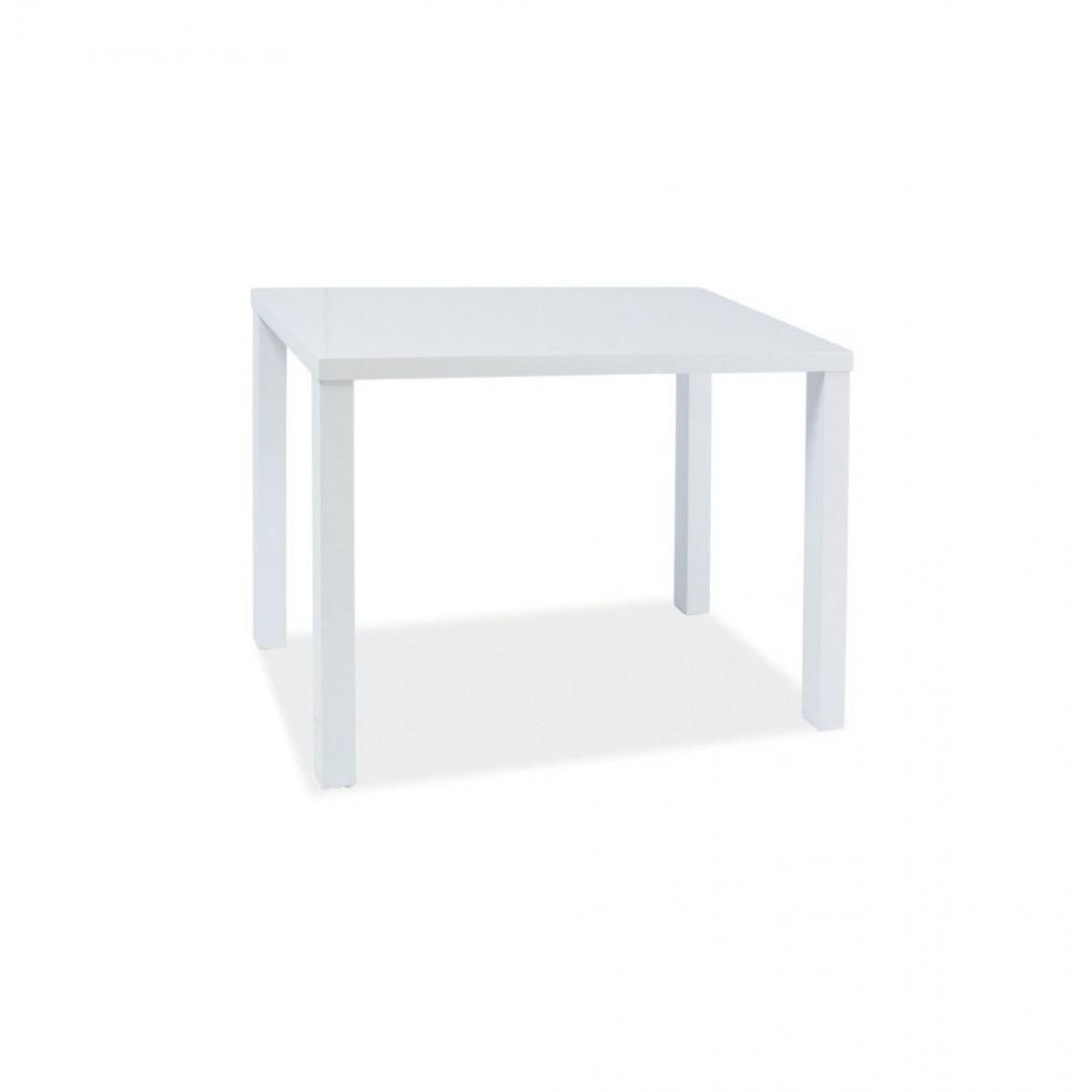 Ac-Deco - Table 4 personnes - Montego - 80 x 60 x 75 cm - Blanc - Tables à manger
