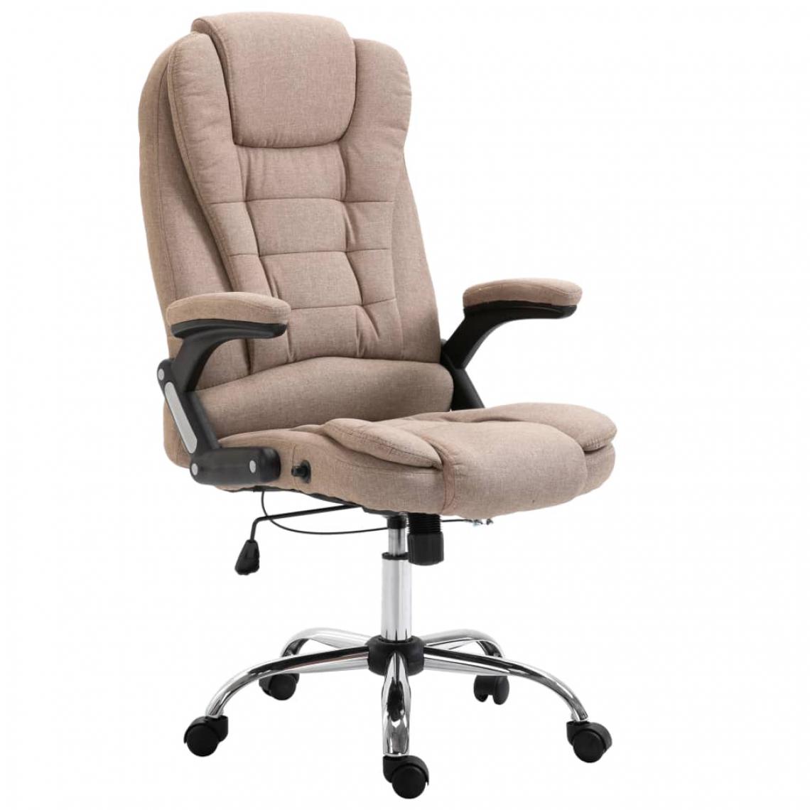 Chunhelife - Chaise de bureau Taupe Polyester - Chaises