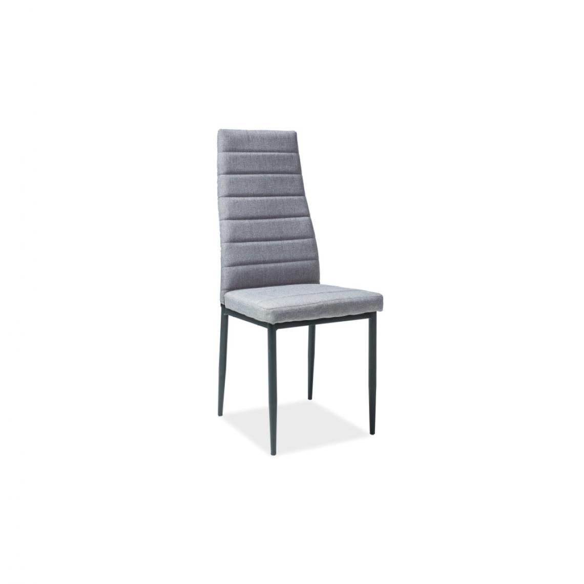 Ac-Deco - Chaise moderne en tissu - H265 - 40 x 38 x 96 cm - Gris - Chaises