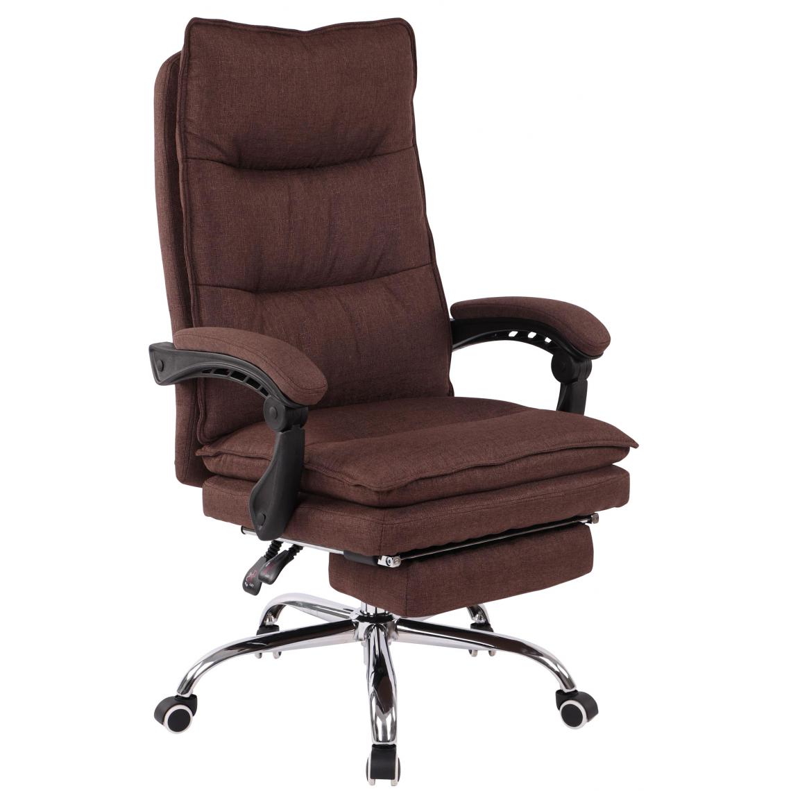 Icaverne - Splendide Chaise de bureau reference Georgetown Fabric couleur marron - Chaises
