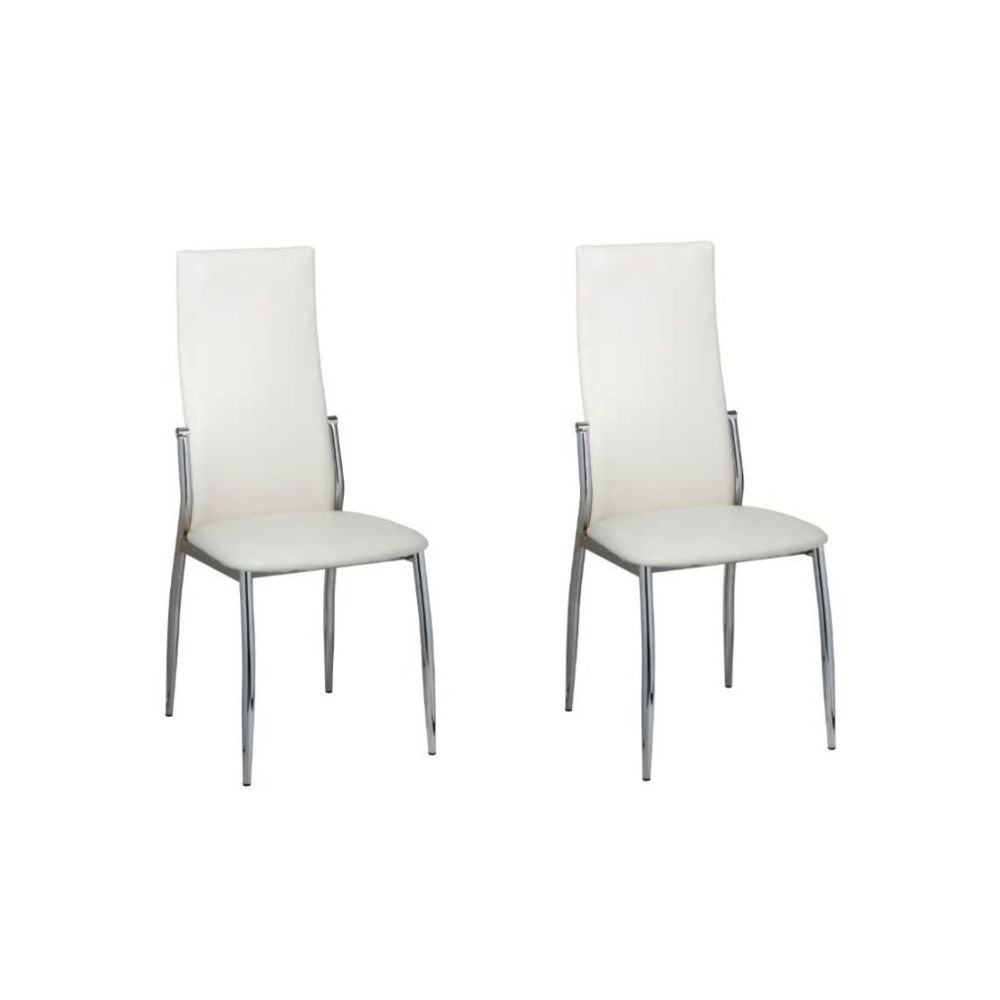 Vidaxl - Chaise de salle à manger 2 pcs Cuir artificiel Blanc - 60571 | Blanc - Chaises