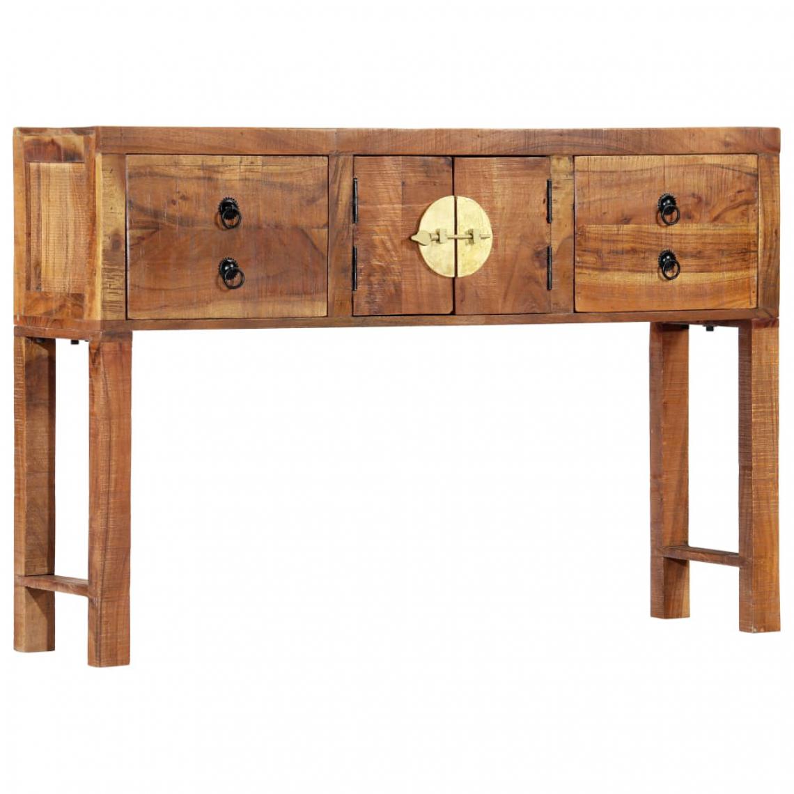 Chunhelife - Table console 120 x 30 x 80 cm Bois d'acacia massif - Consoles