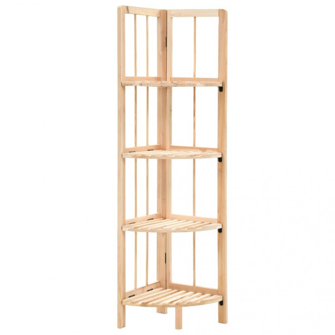 Helloshop26 - Étagère armoire meuble design étagère d'angle bois de cèdre 110 cm 2702056/3 - Etagères