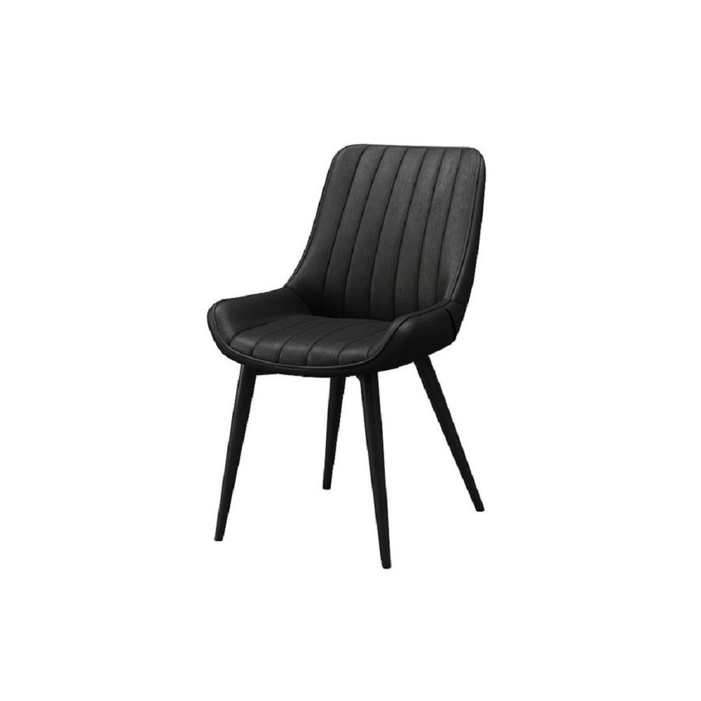 Wewoo - Chaise de bureau nordique de luxe en fer forgé simple et modernecanapé moelleuxchaise pour le dos noir - Chaises