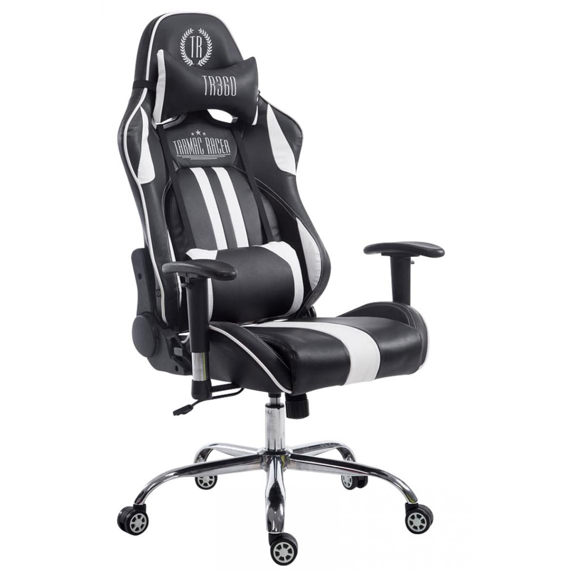 Icaverne - Superbe Chaise de bureau categorie Luanda Limit V2 cuir synthétique sans repose-pieds couleur noir et blanc - Chaises