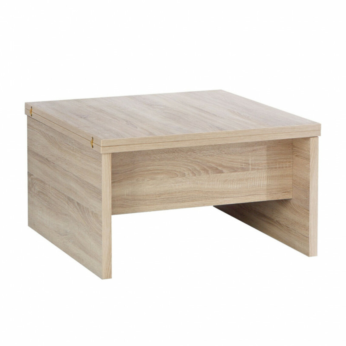 Meubletmoi - Table basse carré réhaussable et extensible décor bois clair - SOFYA - Tables basses