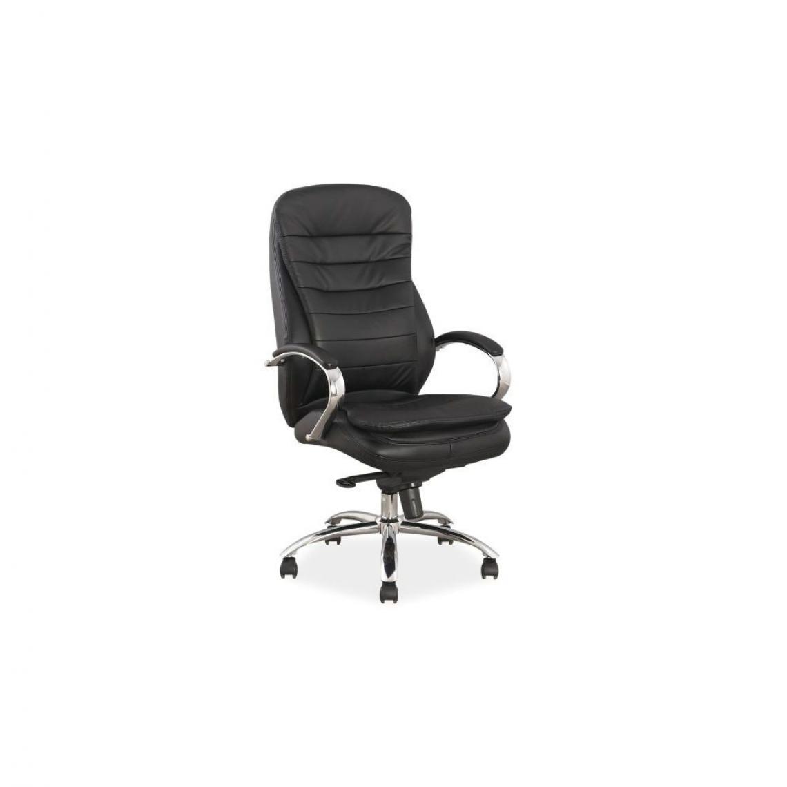 Ac-Deco - Chaise de bureau à roulettes - Q154 - 65 x 53 x 116 cm - Noir - Chaises