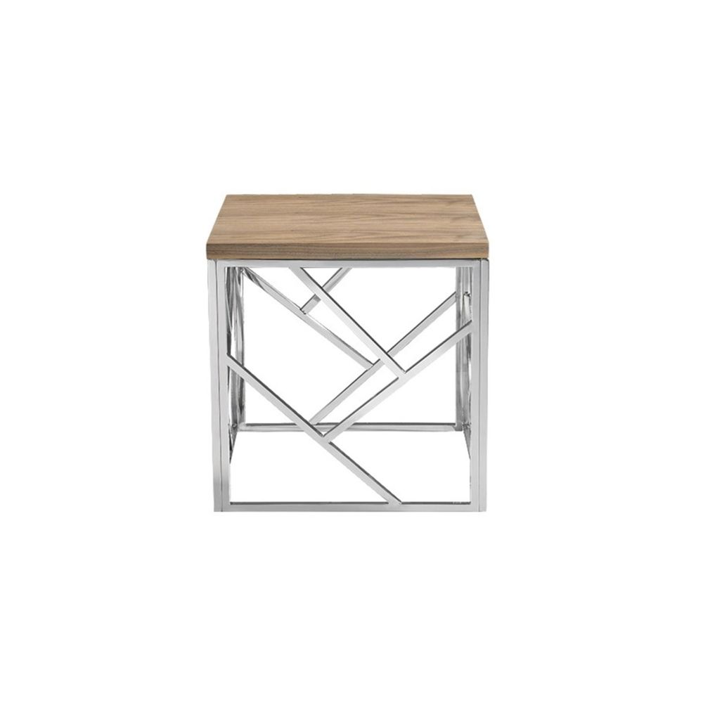 La Maison Du Canapé - Table basse bois et acier SOAN - Fréne/Acier - - Consoles