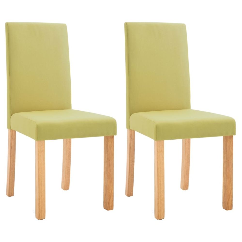 marque generique - Icaverne - Chaises de cuisine collection Chaises de salle à manger 2 pcs Vert Tissu - Chaises