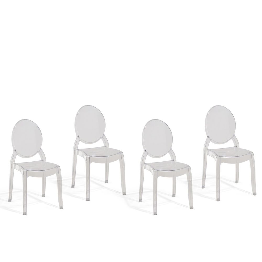 Beliani - Beliani Lot de 4 chaises de salle à manger transparentes MERTON - transparent - Chaises