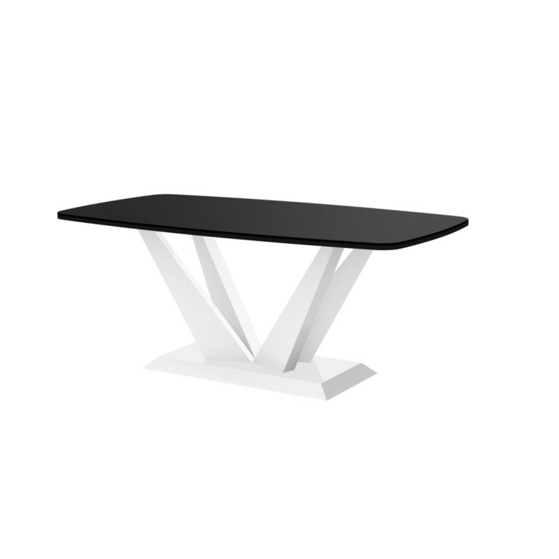 Carellia - Table basse design 125 cm x 68 cm x 50 cm - Noir - Tables basses