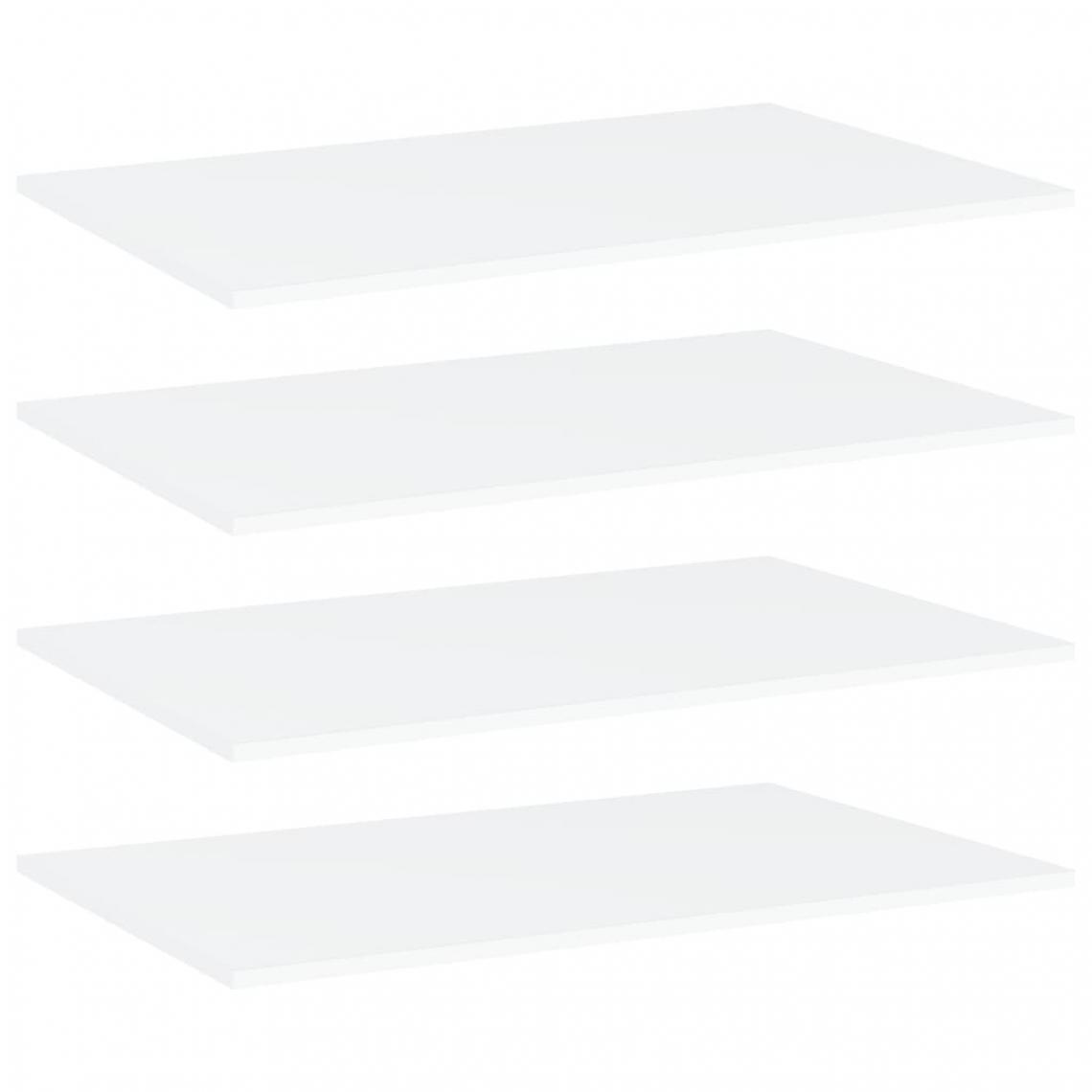 Vidaxl - vidaXL Panneaux de bibliothèque 4 pcs Blanc 80x50x1,5 cm Aggloméré - Etagères