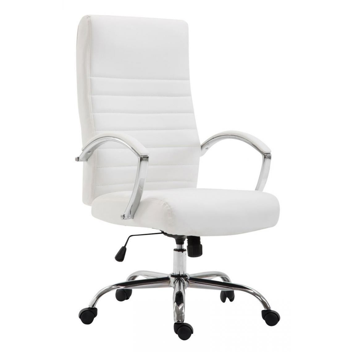Icaverne - Superbe Chaise de bureau serie Dakar simili cuir couleur blanc - Chaises