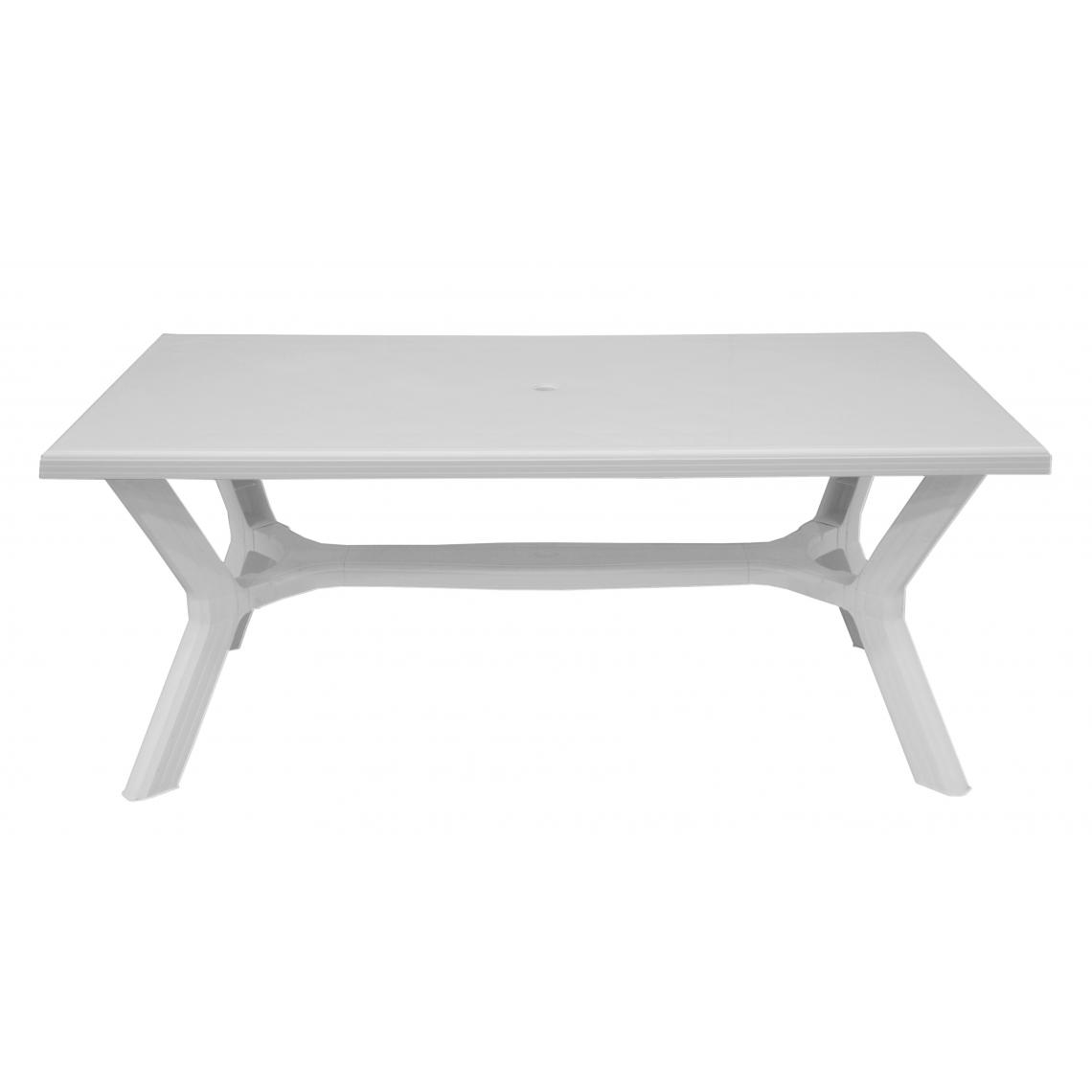 Alter - Table rectangulaire en plastique, couleur blanche, Dimensions 175 x 74 x 90 cm - Tables à manger