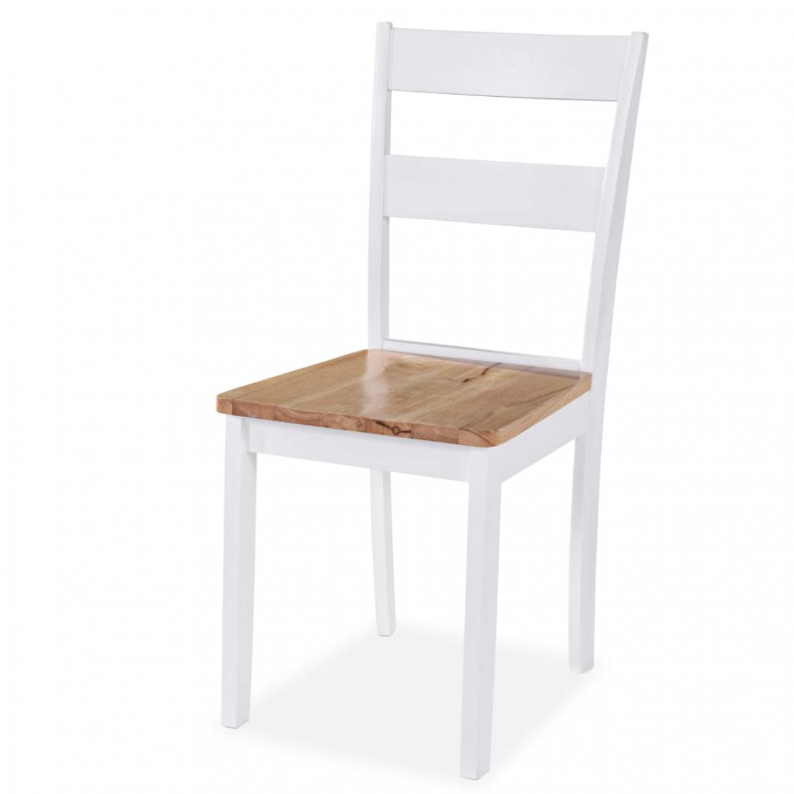 Icaverne - Icaverne - Chaises de cuisine et de salle à manger selection Chaise de salle à manger 2 pcs Hévéa Blanc - Chaises