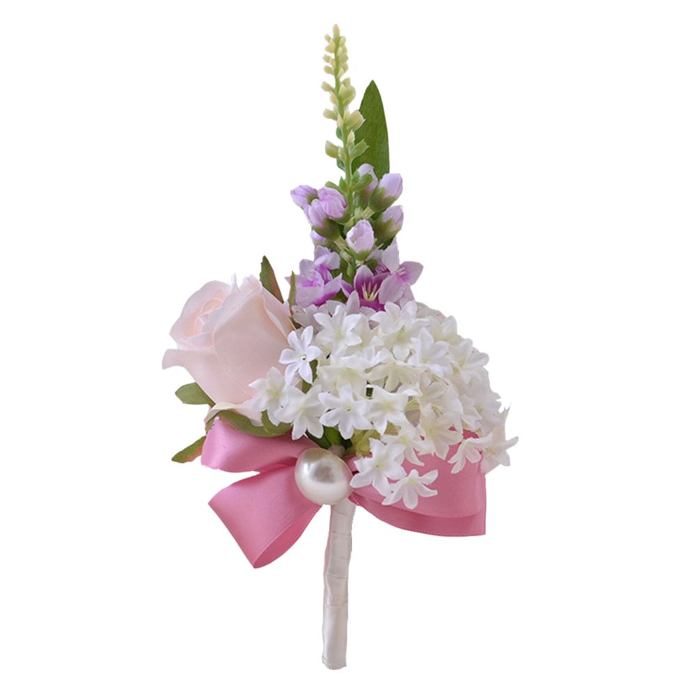 marque generique - corsage de fleurs artificielles pour marié groomsman costume de mariage boutonnieres # 3 - Plantes et fleurs artificielles