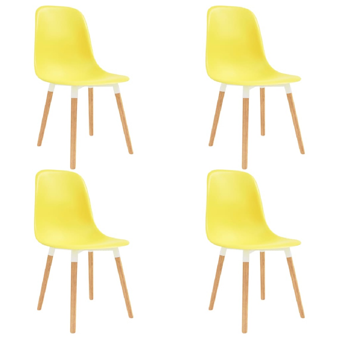 Chunhelife - Chunhelife Chaises de salle à manger 4 pcs Jaune Plastique - Chaises